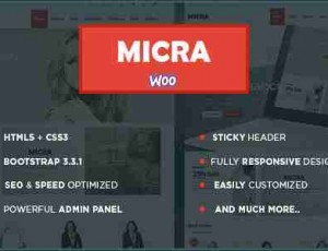 Micra V1.4 -多用途WooCommerce主题