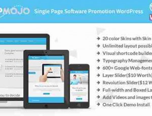 App Mojo 单页推广 wordpress主题3.2