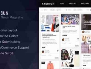 Sun v2.1-瀑布流博客 WordPress主题