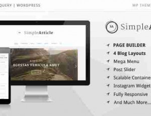 Simple Article v1.0.8 – WordPress主题为个人博客