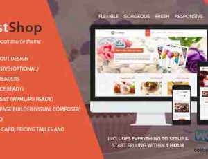 Justshop v8.9-蛋糕面包店WordPress主题餐厅