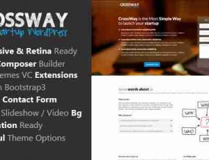 CrossWay v1.1.9着陆页Bootstrap WP主题