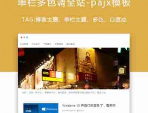 wordpress主题单栏多色调全站pajx模板idevs分享
