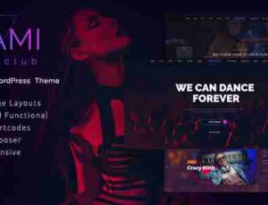 Miami v1.0.2夜总会响应WordPress主题