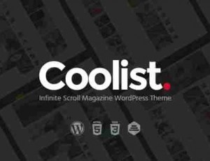 Coolist v1.2.2 – 无限卷动杂志WordPress主题
