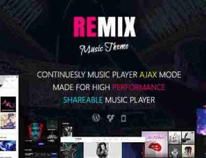 Remix v3.9.6 – 音乐乐队和音乐家AJAX WordPress主题