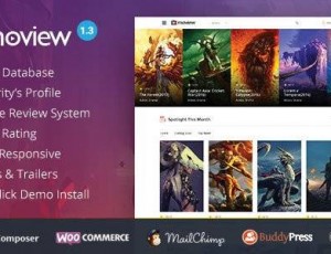 Moview v2.7 -响应电影/视频和评论WordPress主题