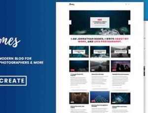 Hames1.0.0-时尚，现代博客WordPress主题