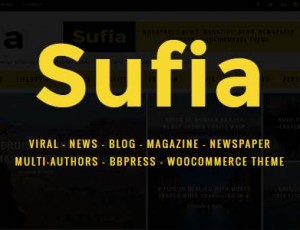 SUFIA V1.0.0 – 新闻博客杂志报纸多媒体WORDPRESS主题