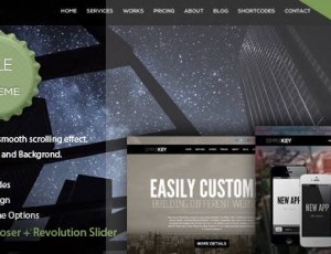 SimpleKey v2.5.6 – 一页作品WordPress主题