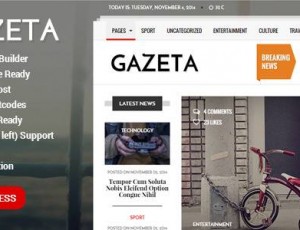 Gazeta v1.3 – 响应的杂志WordPress主题