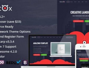 Babatox v1.3 – 响应着陆页WordPress主题