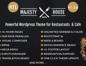 Majesty v1.6.6 -餐厅WooCommerce WordPress主题