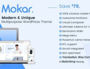 Mokar v1.0.5 – 现代多用途WordPress主题