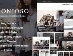 Armonioso v1.2.9 – 个人及杂志WordPress的响应博客主题
