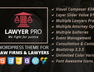 Lawyer Pro v2.0律师的响应式WordPress主题