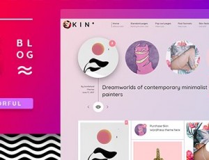SKIN v1.1.1 – 渐变驱动的创意博客WordPress主题
