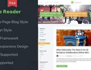 The Reader v2.1 – WordPress最小博客模板
