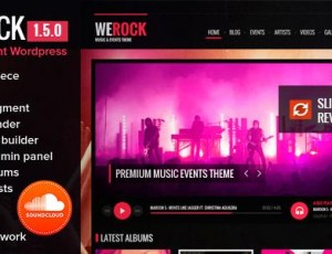 WeRock v1.5.6 – 多用途音乐和活动WordPress的主题