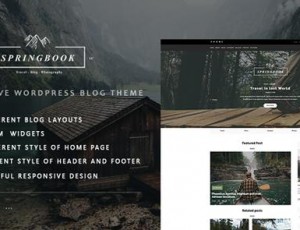 Springbook v1.0.1 – 响应式博客旅游摄影主题