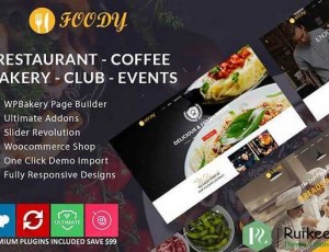 Foody v5.0.1 – 餐厅和咖啡，面包店WordPress主题