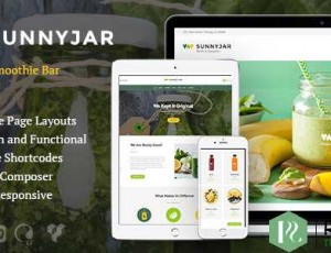 SunnyJar v1.2 – 冰沙吧和健康饮品店WordPress主题