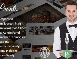 Pronto v1.4.4 – 餐厅和活动的WordPress主题