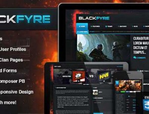 Blackfyre v2.5.4 – 游戏社区WordPress主题