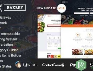 FoodBakery 2.1 – 食品交付餐厅目录WordPress主题