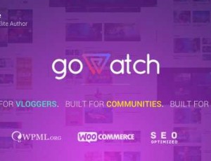 goWatch v1.0.3 – 视频社区和分享WordPress主题