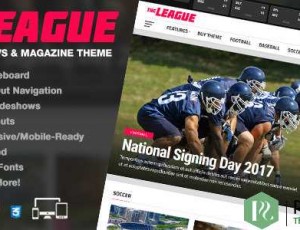 The League v4.2.1 – 体育新闻和杂志WordPress主题