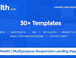 wealth v1.2.8 – 多用途着陆页WordPress主题