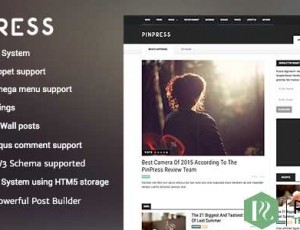 PinPress v1.3.3 – WordPress博客主题