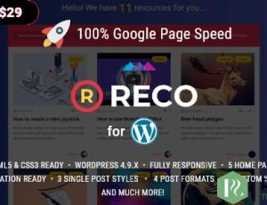 Reco v4.5.5 – 最小WordPress主题