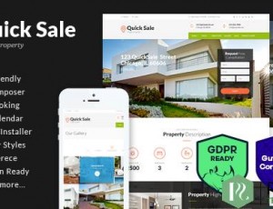 Quick Sale v3.0.1 – 单一物业房地产WordPress主题