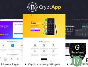 CryptApp Landing Page v1.3 加密货币主题