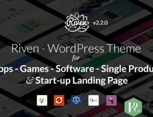 Riven v2.3.6 – 登陆页面的WordPress主题