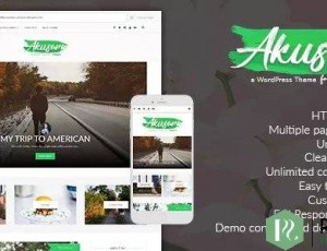 Akusara v3.0 – 多用途博客WordPress主题