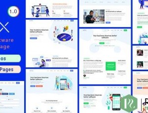 PXaas v1.0.0 – 应用程序和软件登陆页面主题
