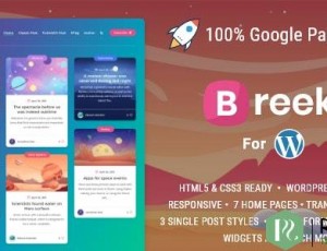 Breek v3.6.0 – WordPress的最小砌体主题