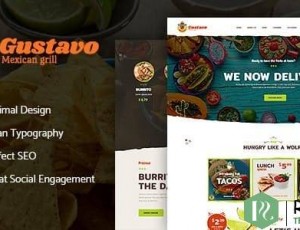 Gustavo v1.2.2-墨西哥烤肉，酒吧和餐厅WordPress主题