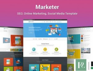Marketer v1.2.6-SEO，在线营销，社交媒体WordPress主题