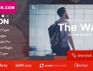 My Religion v1.2.8-带有活动，布道和捐赠的专用教堂WordPress主题