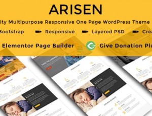 ARISEN v1.0-慈善多用途响应式WordPress主题