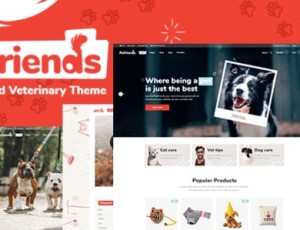 PawFriends v1.0-宠物店和兽医主题