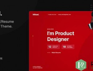 Mikael v1.0.4-现代创意CV /简历WordPress主题