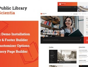 Scientia v1.0.1-公共图书馆和书店教育WordPress主题