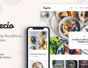 Especio v1.0.1-个人古腾堡美食博客WordPress主题