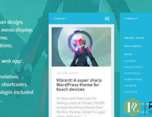 Vibrant v1.5-超级清晰的WordPress移动主题