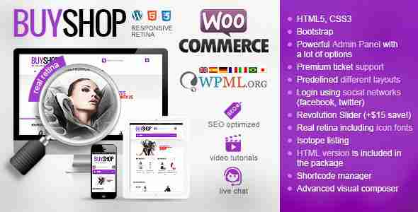 BuyShop 响应式WooCommerce商城 WordPress主题
